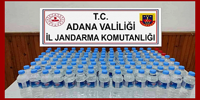  Adana'da 60 litre sahte içki ele geçirildi