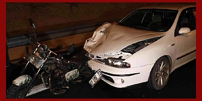 Adana'da otomobil motosiklete çarptı: 1 ölü 2 yaralı