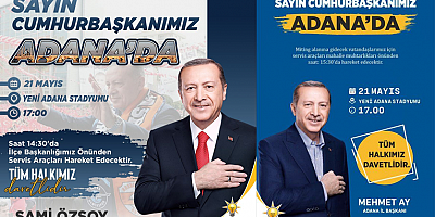 AK Parti Ceyhan İlçe Başkanı Sami Özsoy, Cumhurbaşkanı Sn. Recep Tayyip Erdoğan’ın teşrifleriyle gerçekleştirilecek “Gençlik Şöleni’ne” tüm hemşehrilerini davet etti.